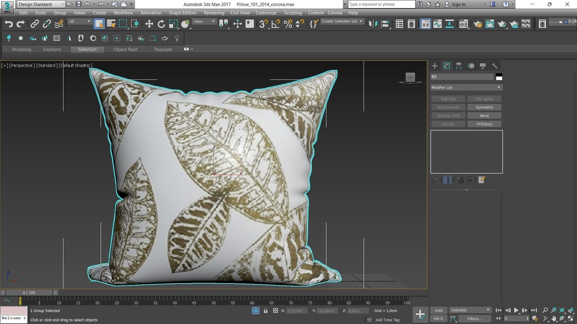 Decorative pillows Houzz set 101 3D model_6