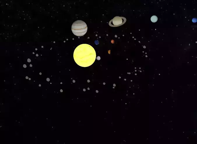 solar system 3D model