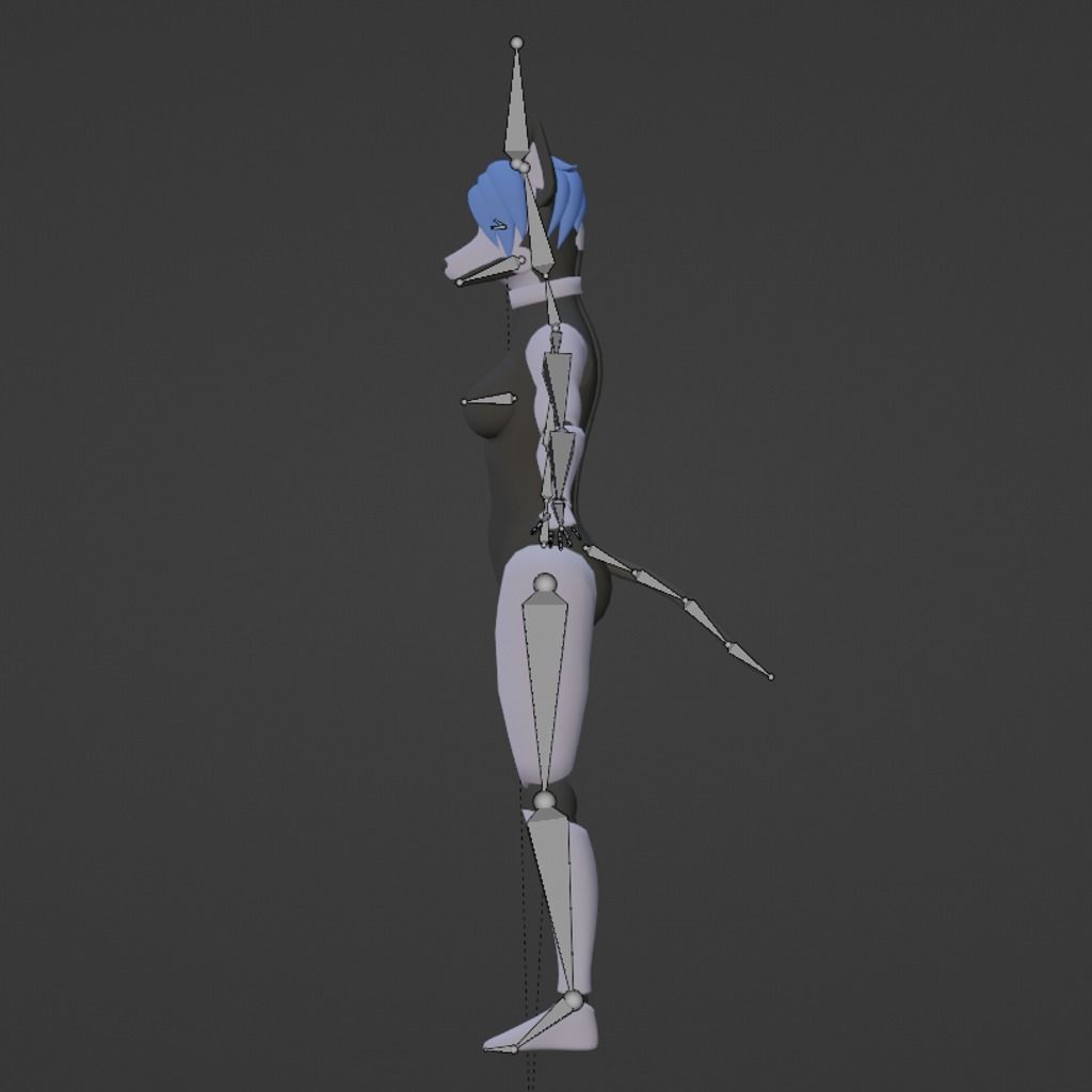 Furry Robot For VrChat and animation Low-poly 3D model_7