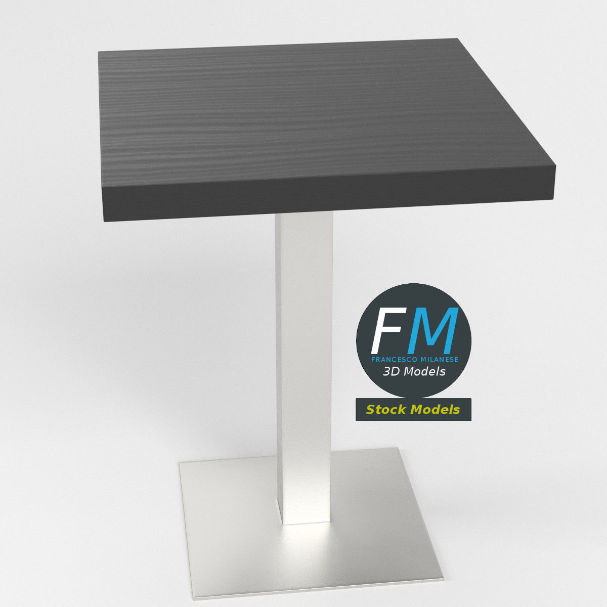 Bar table 2 3D model_2