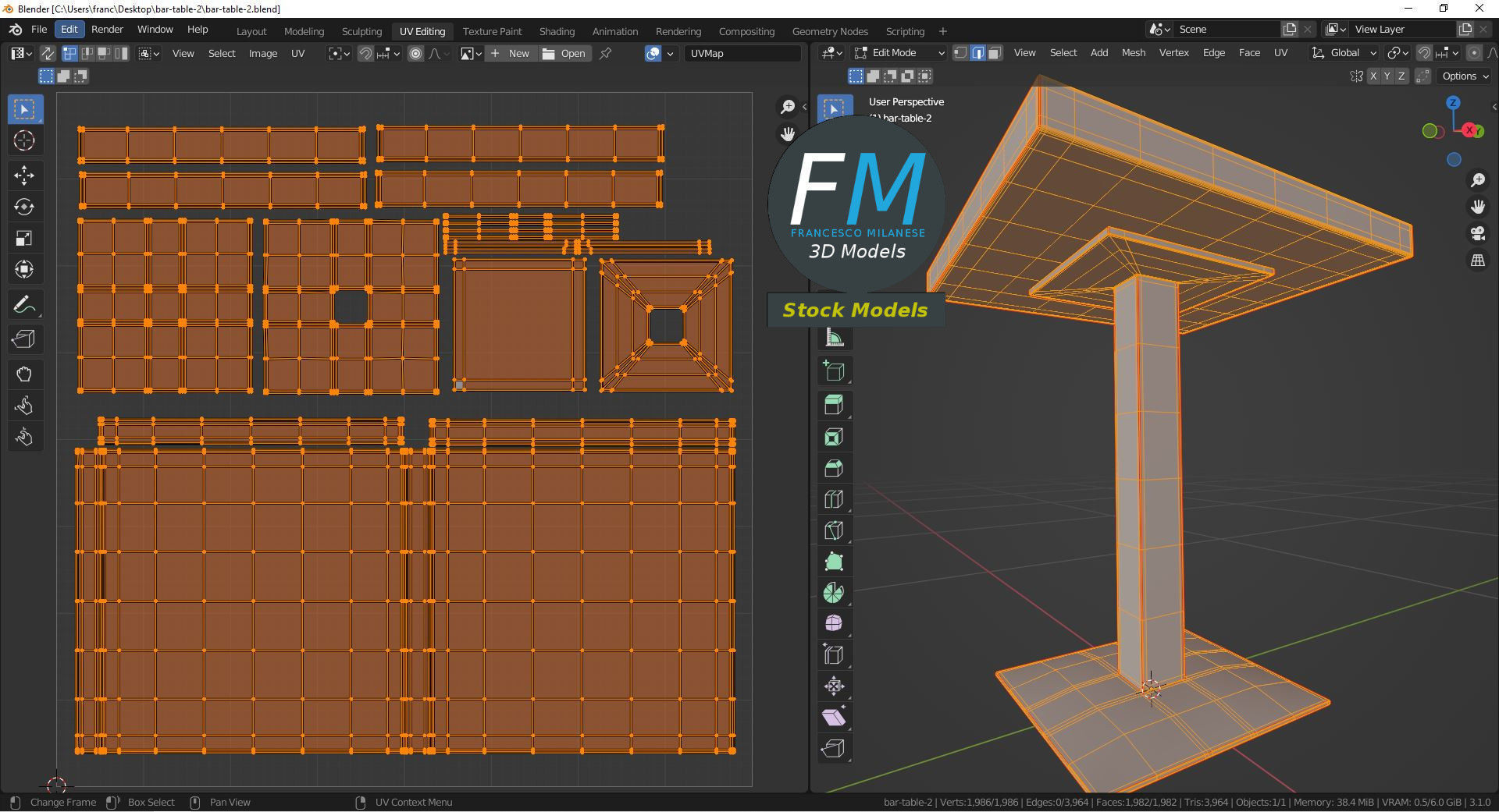Bar table 2 3D model_10