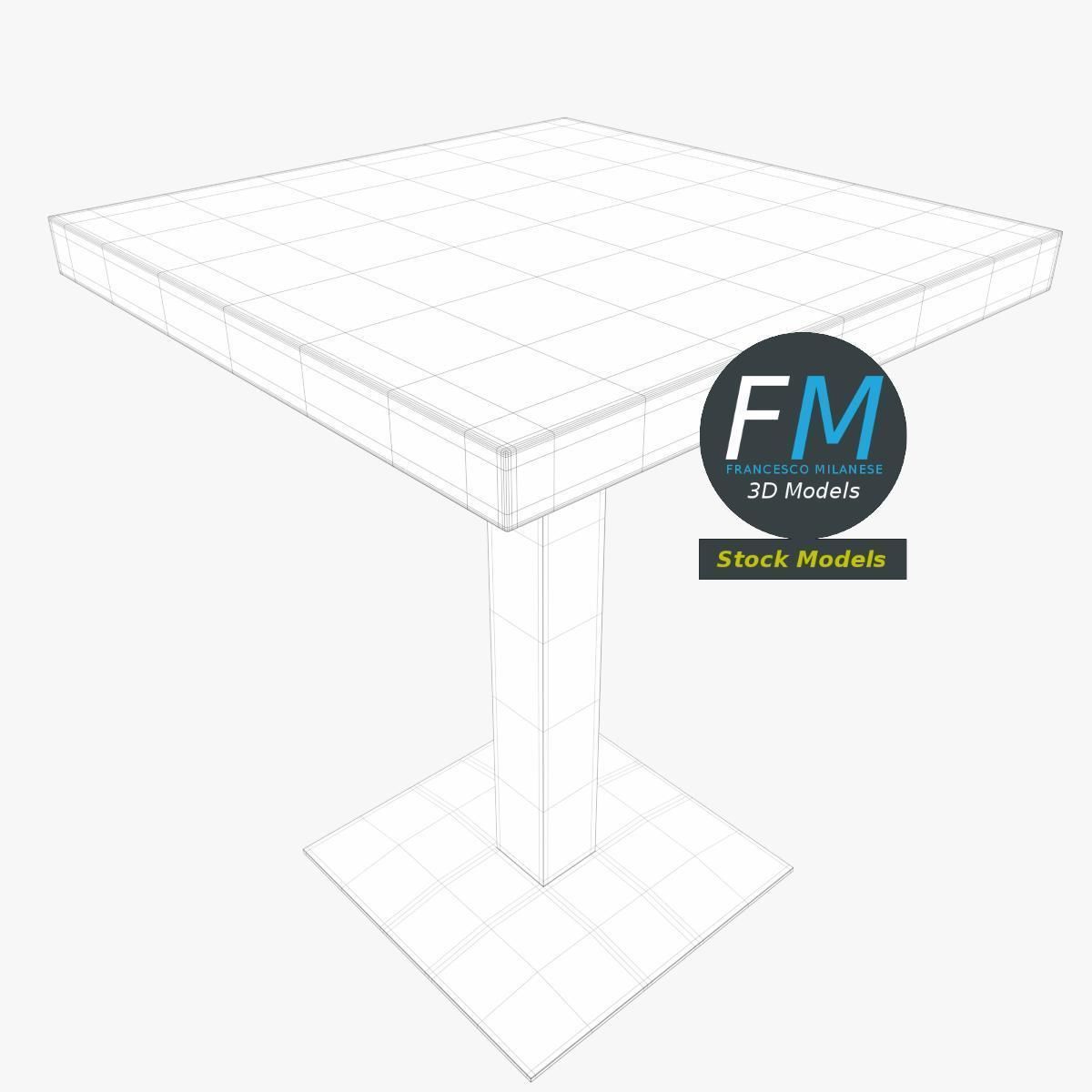 Bar table 2 3D model_7