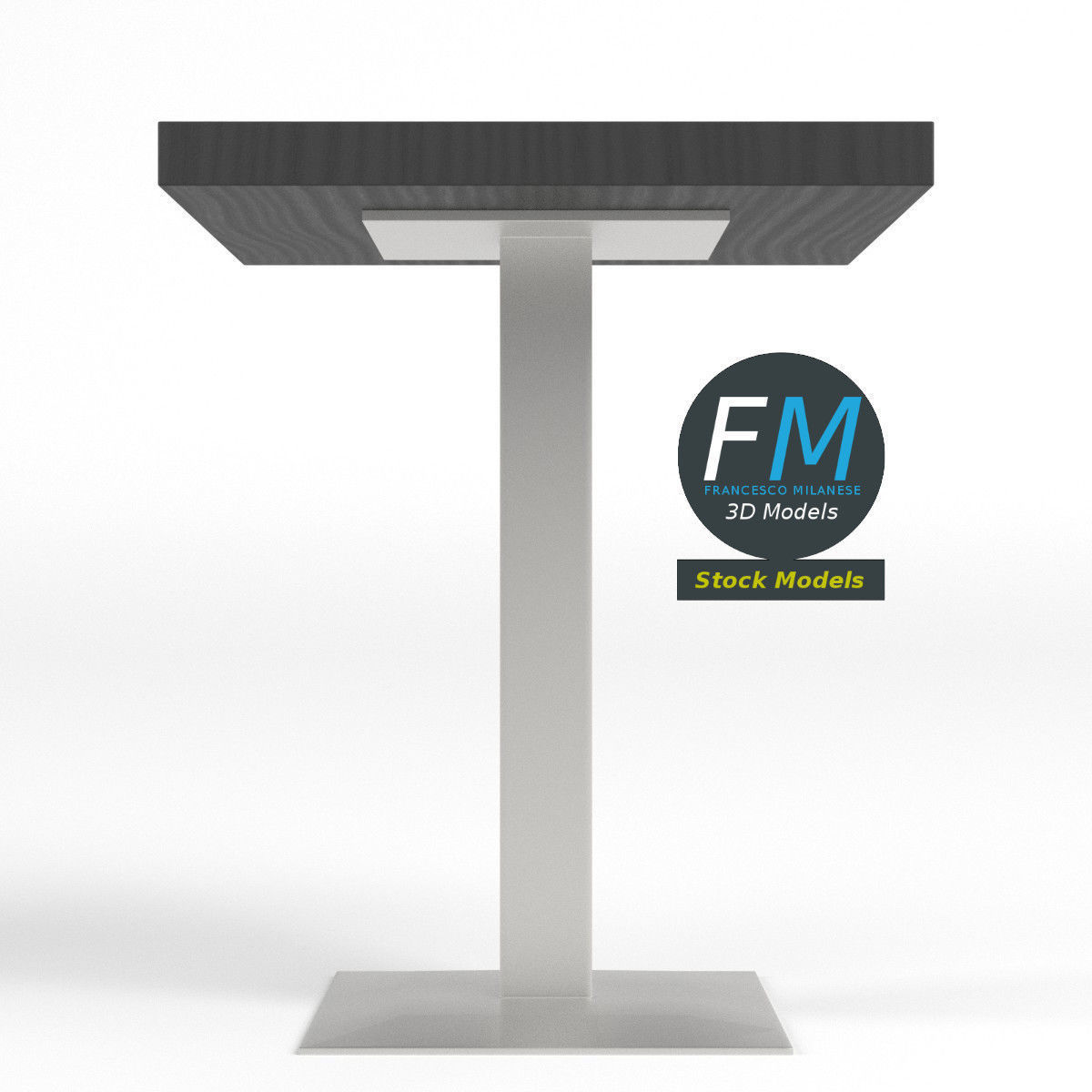 Bar table 2 3D model_4