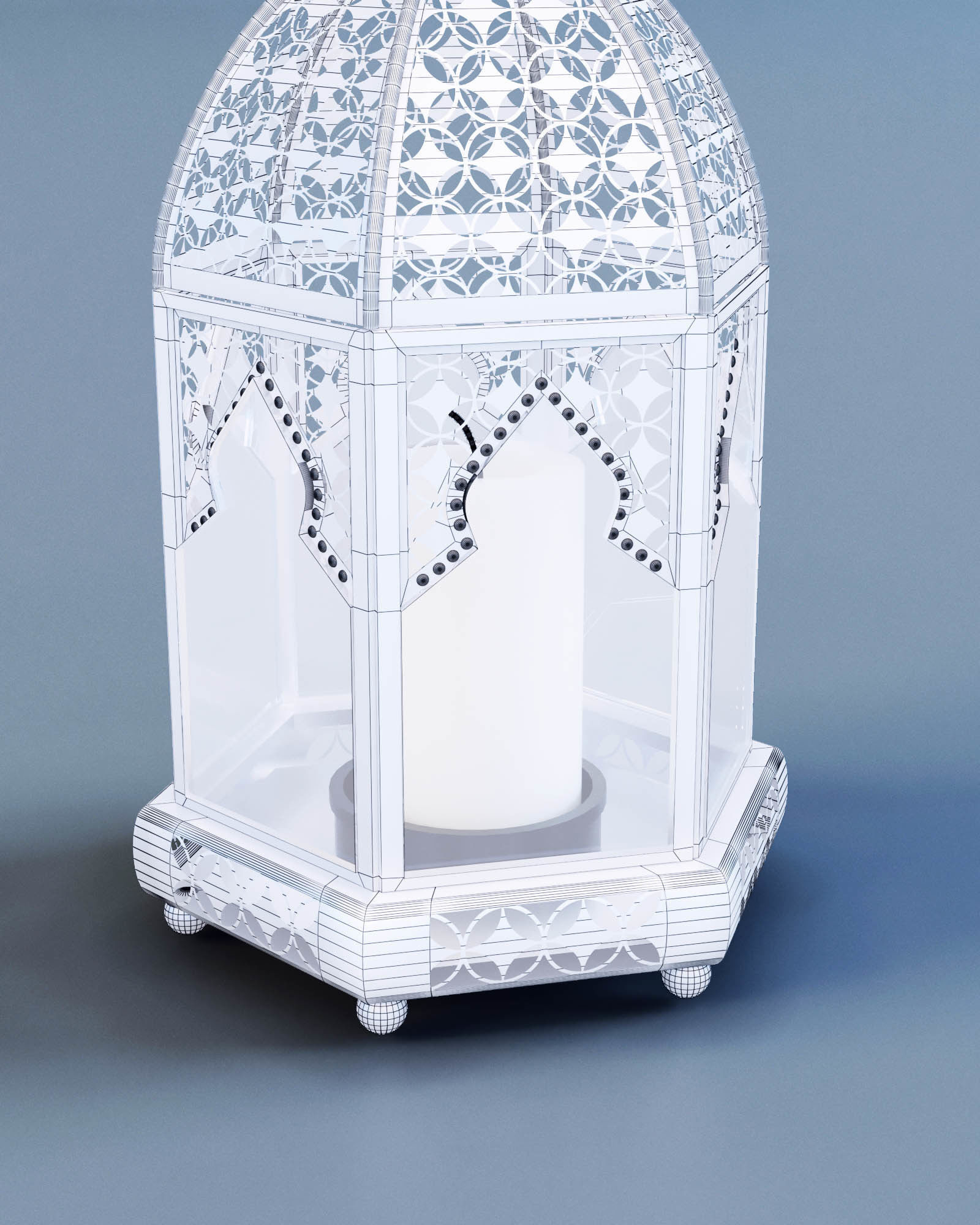 Lantern Moroccan Style Small 3D model_8