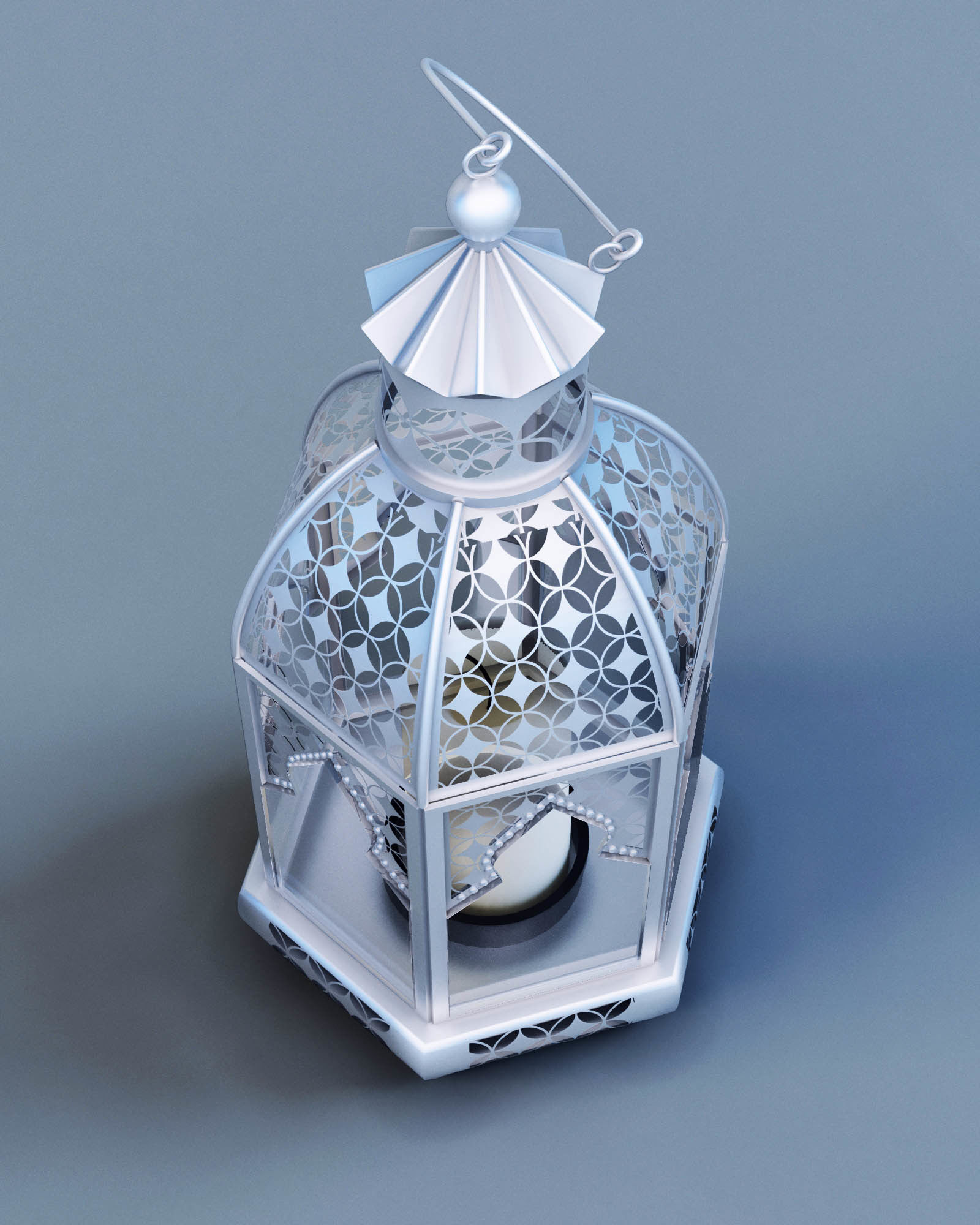 Lantern Moroccan Style Small 3D model_2