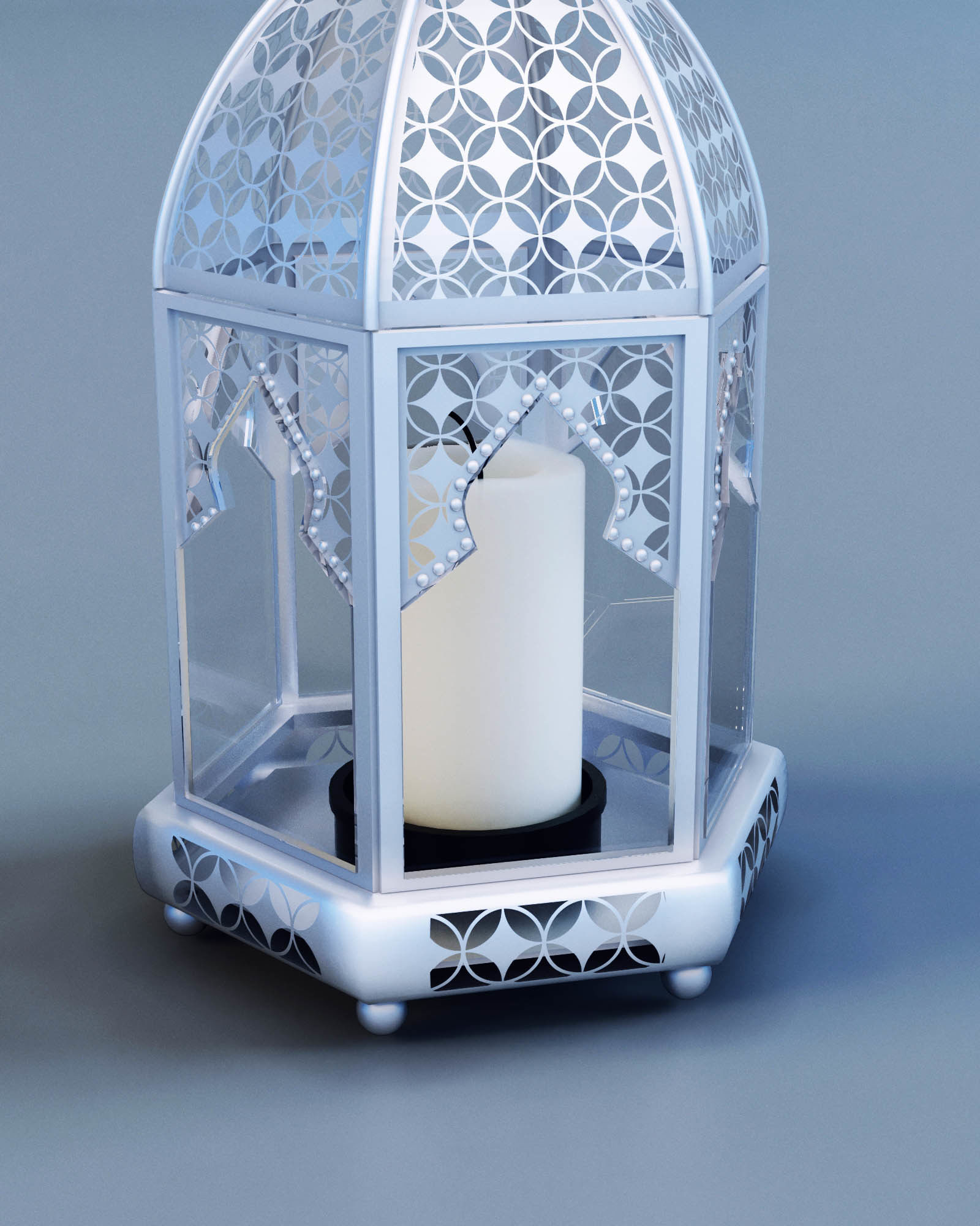 Lantern Moroccan Style Small 3D model_3