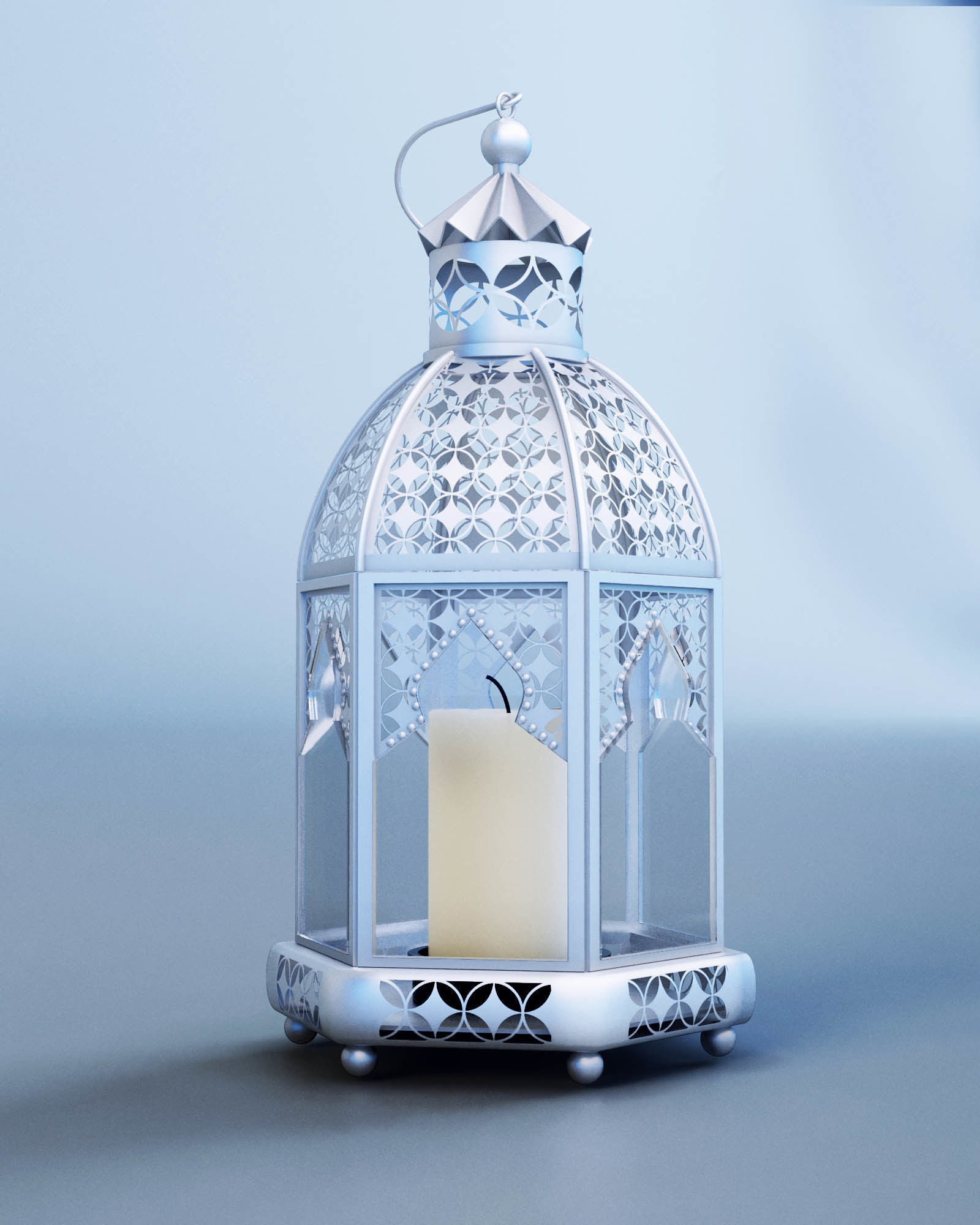 Lantern Moroccan Style Small 3D model_1