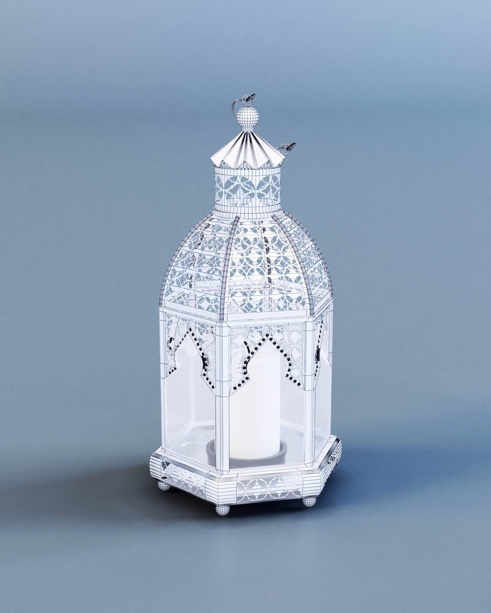 Lantern Moroccan Style Small 3D model_5