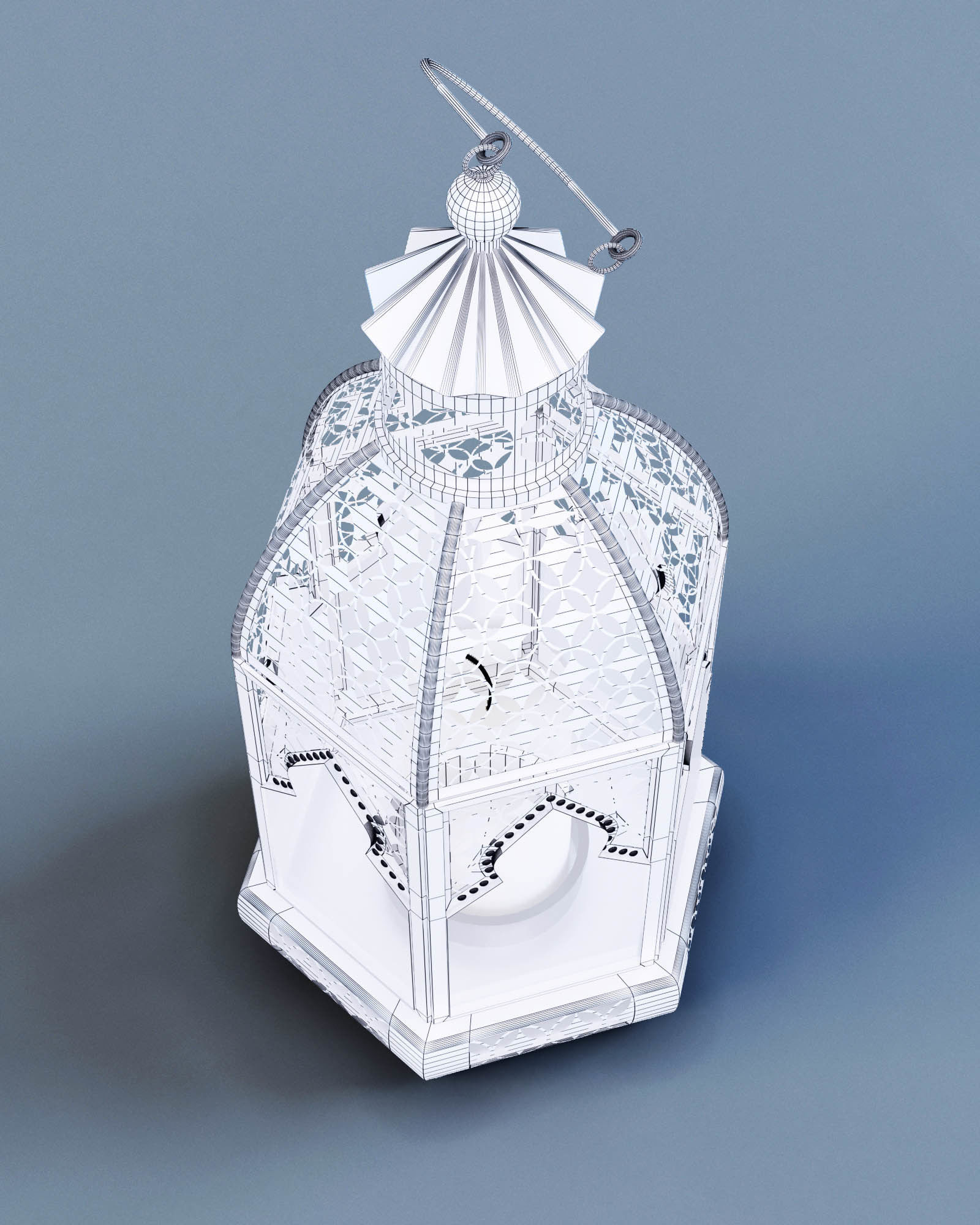 Lantern Moroccan Style Small 3D model_7