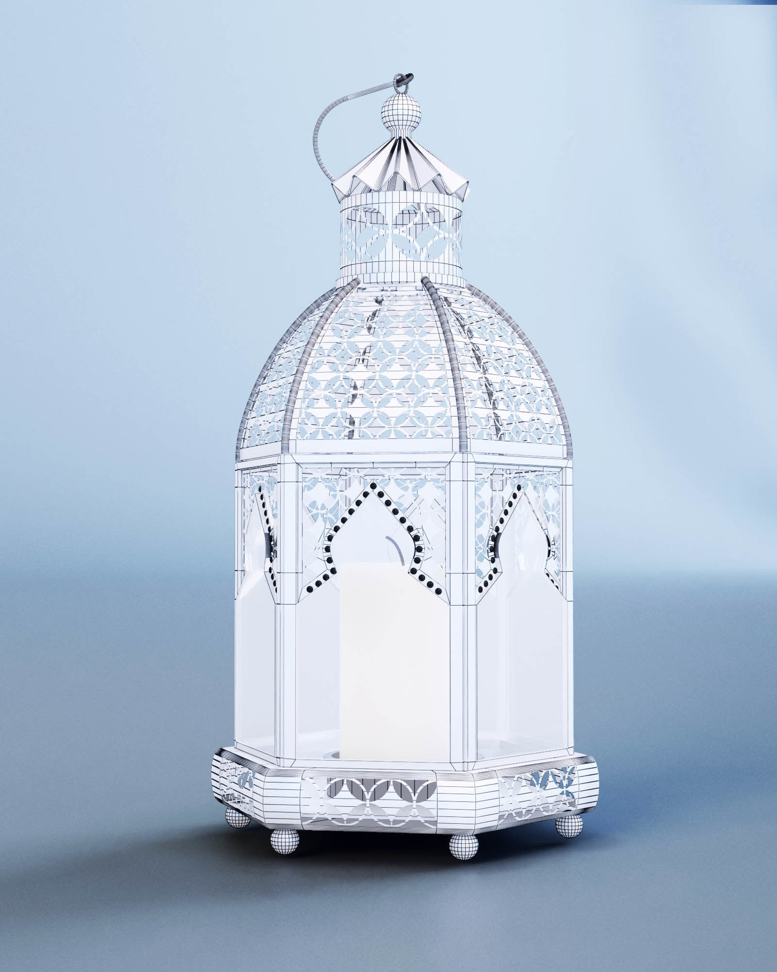 Lantern Moroccan Style Small 3D model_6