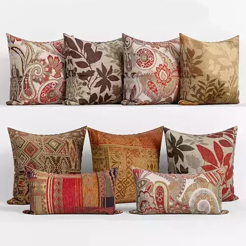 Decorative pillows Houzz set 102 3D model