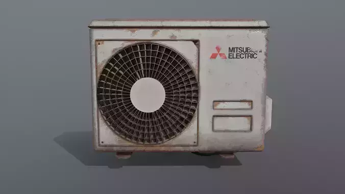 Rusty Aircon Unit Low-poly 3D model