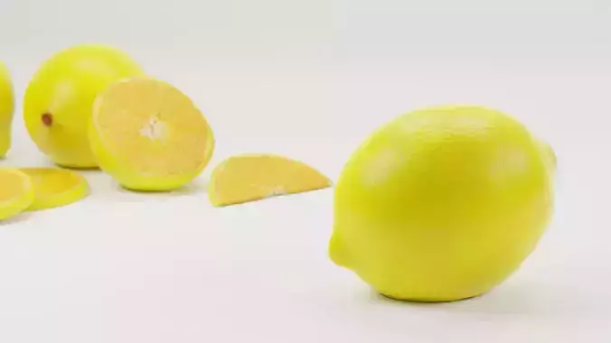 lemon game asset - sliced 3D model