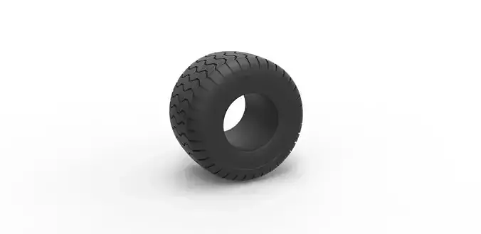 Monster Jam tire 3 Scale 1 to 25
