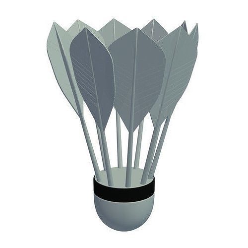shuttlecoc dart Low-poly 3D model