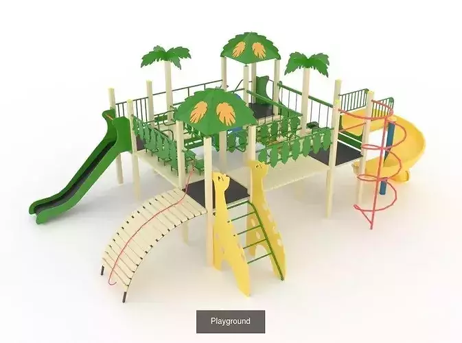 Collection 20 elements Playground for kids 3D Model Pack 4