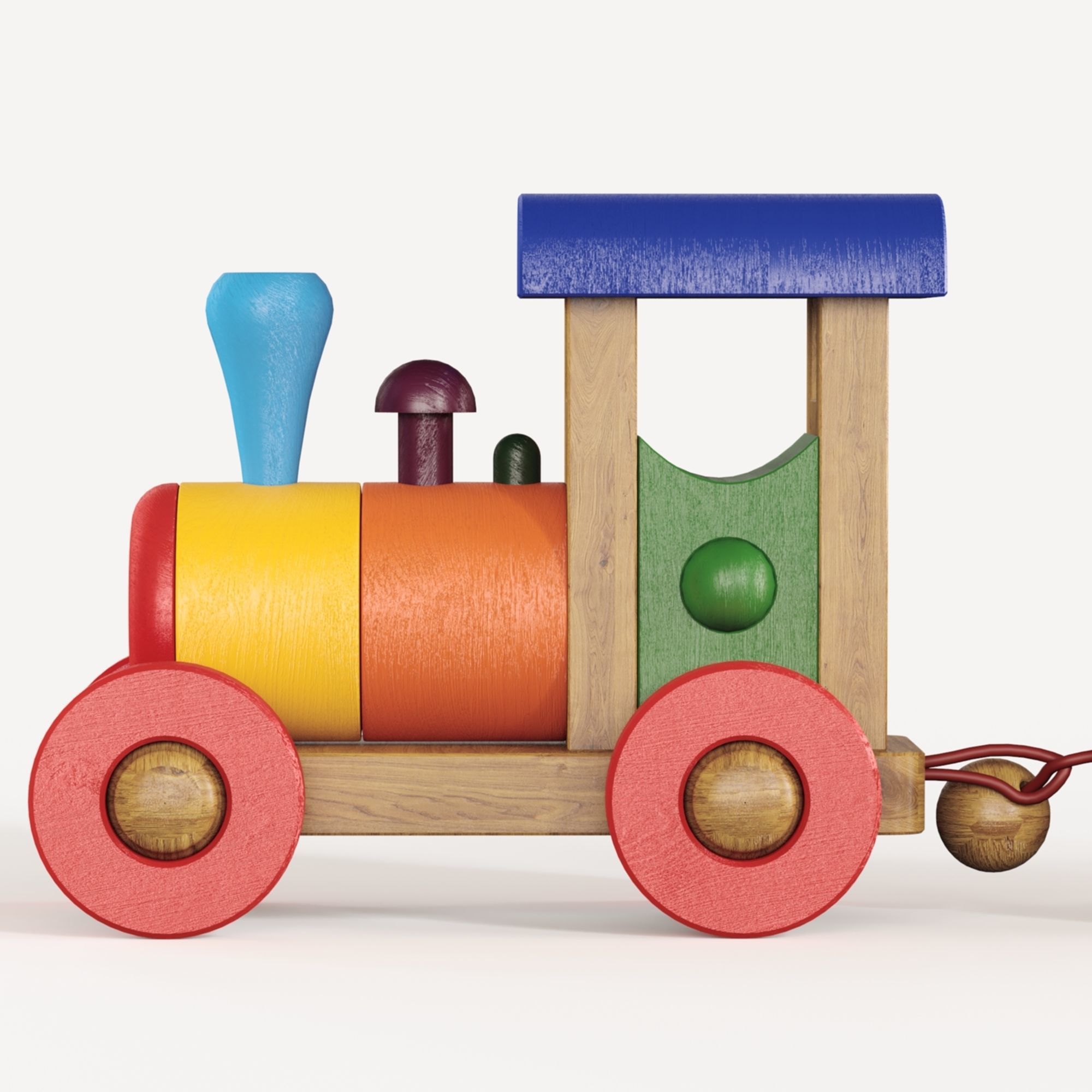 Toy Train Set 3D model_2