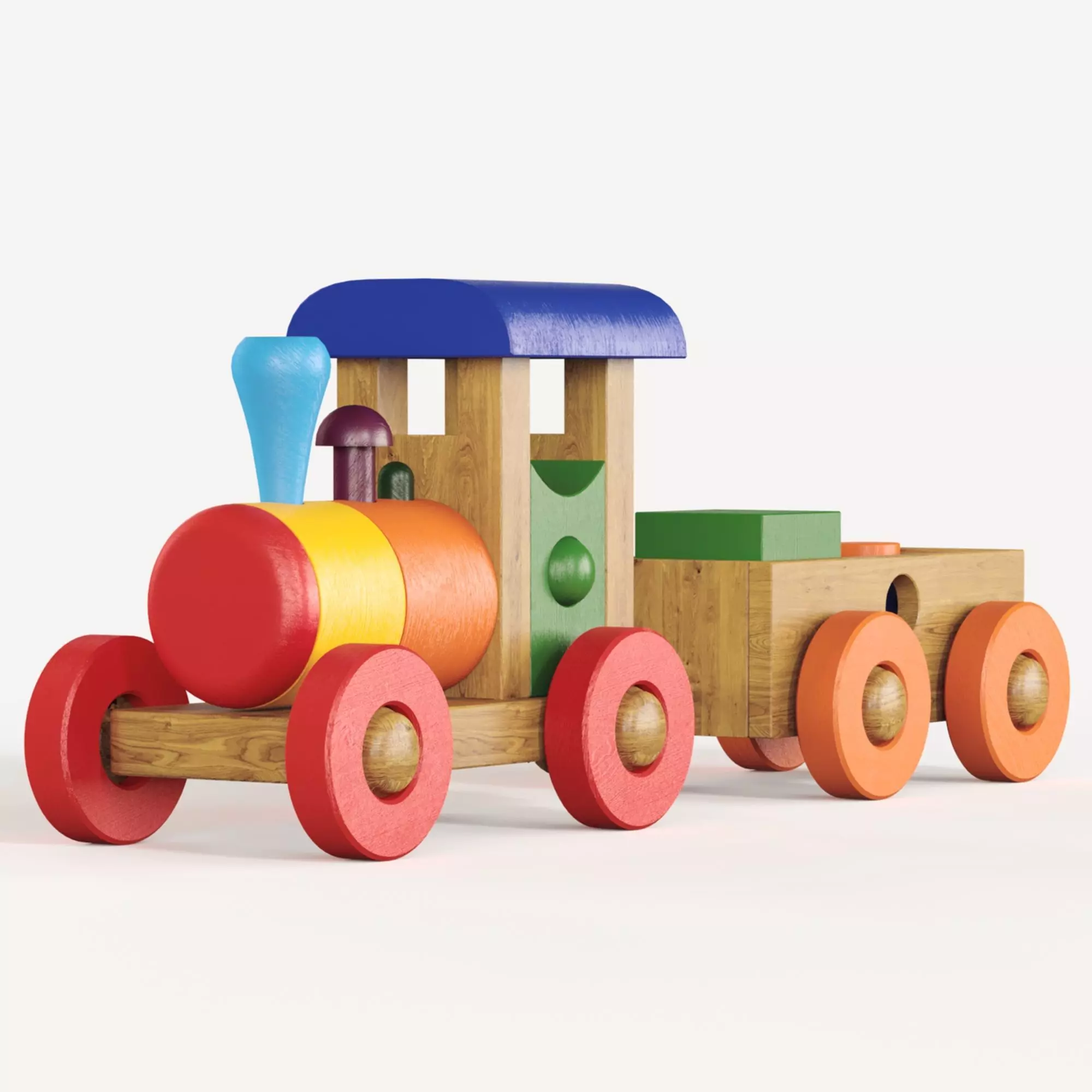 Toy Train Set 3D model_0