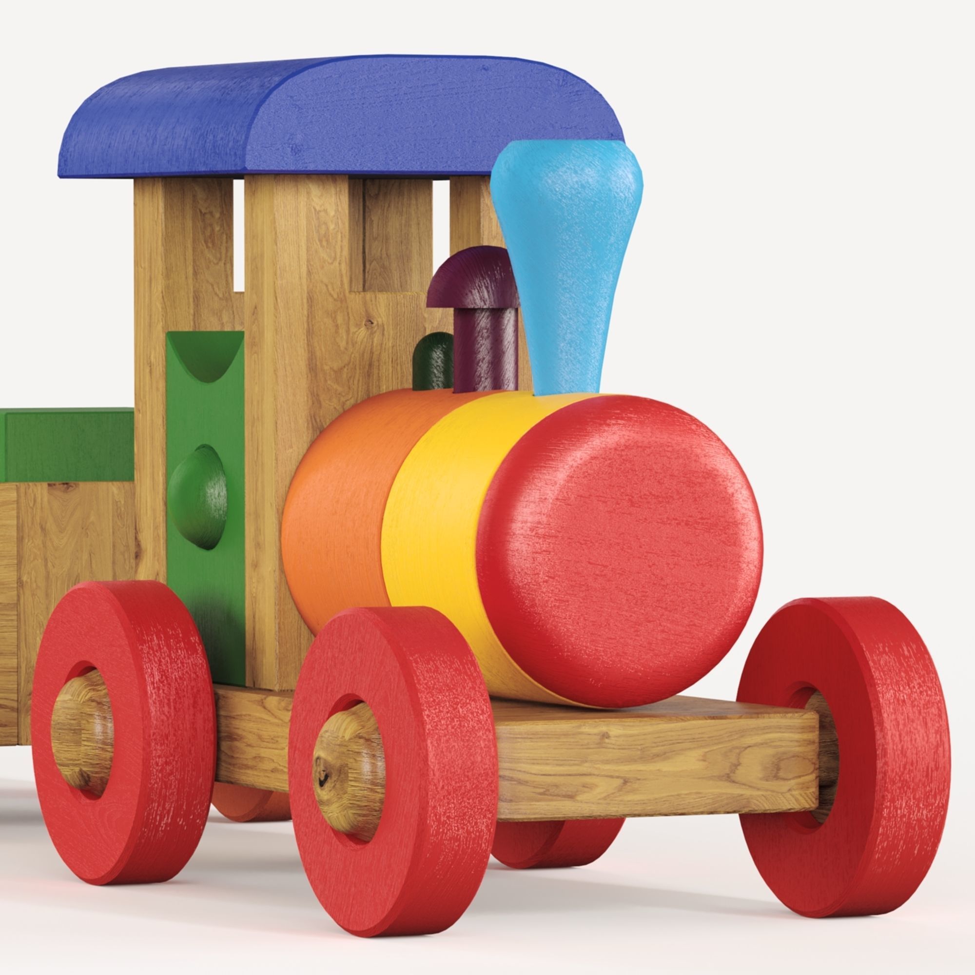 Toy Train Set 3D model_4