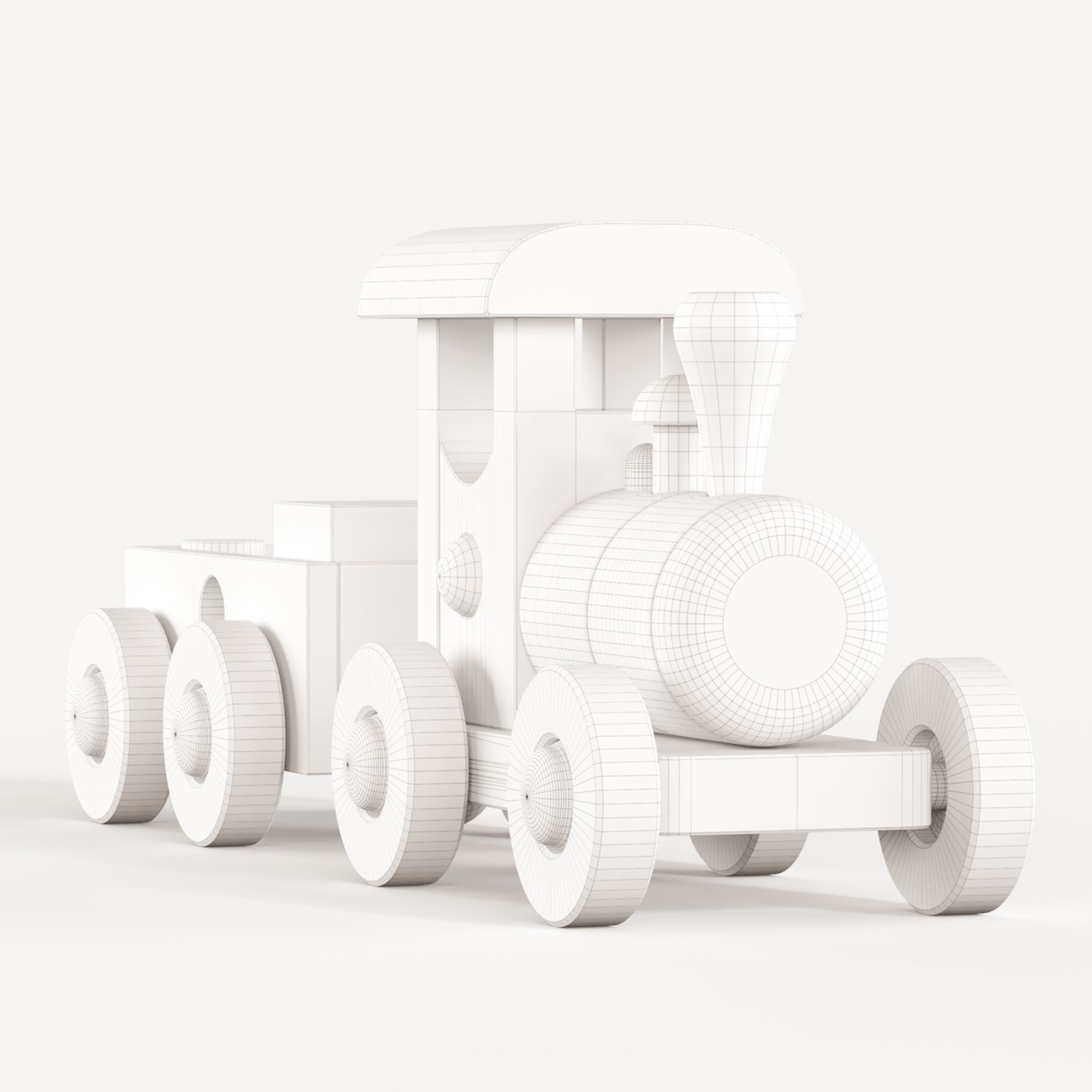 Toy Train Set 3D model_7