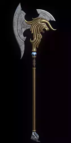 stylized Axe low poly game ready model