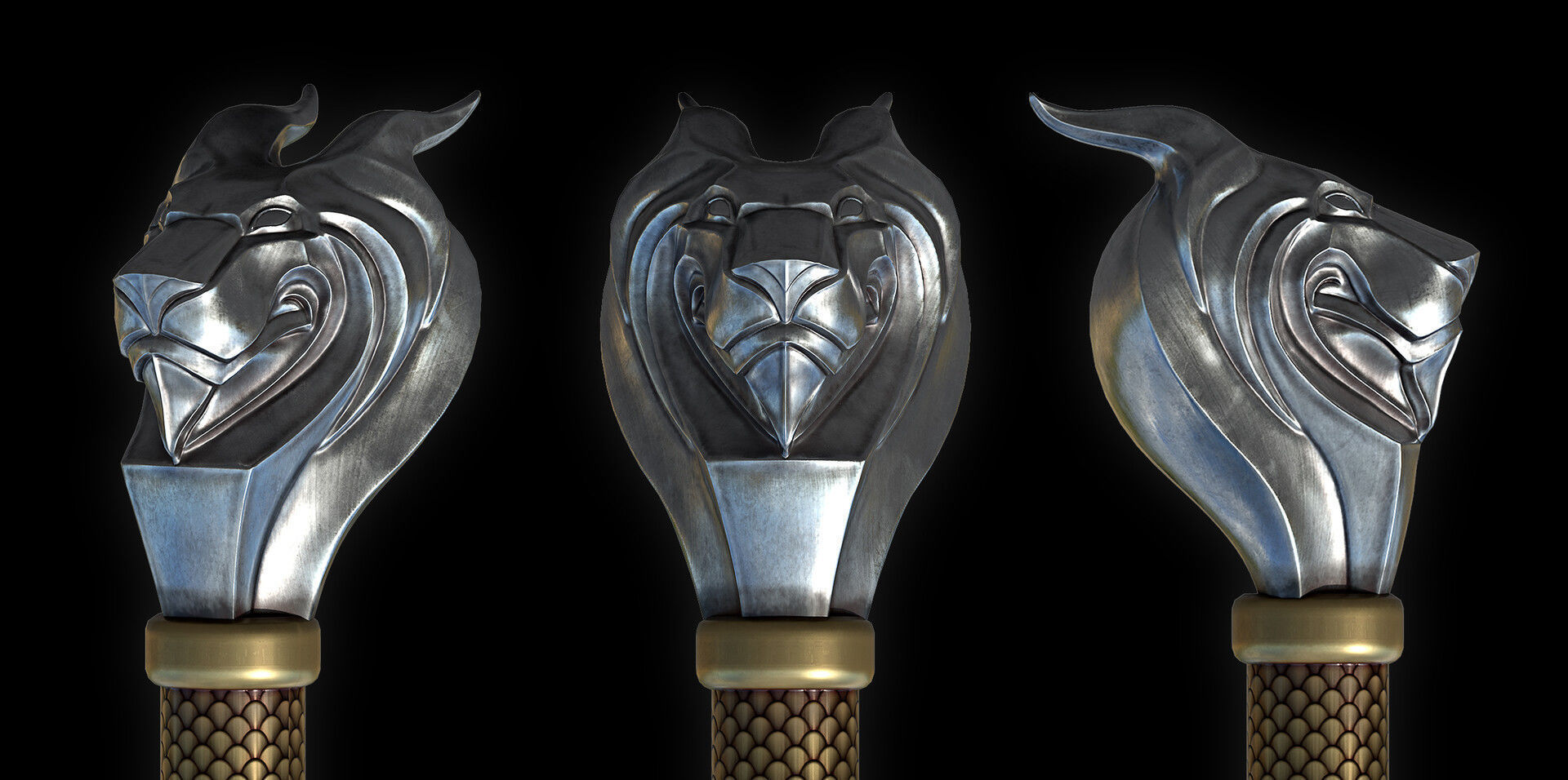 stylized Axe low poly game ready model Low-poly 3D model_1