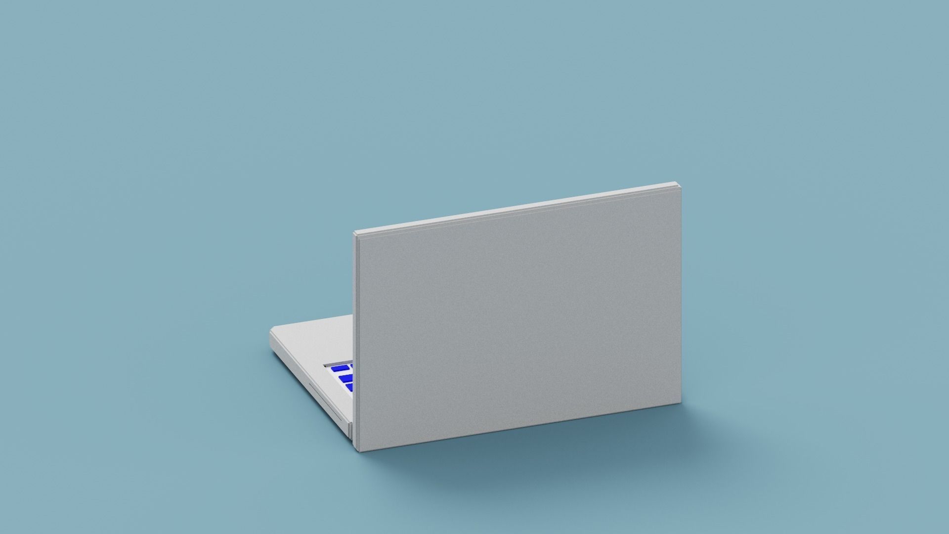 Voxel Laptop Low-poly 3D model_7