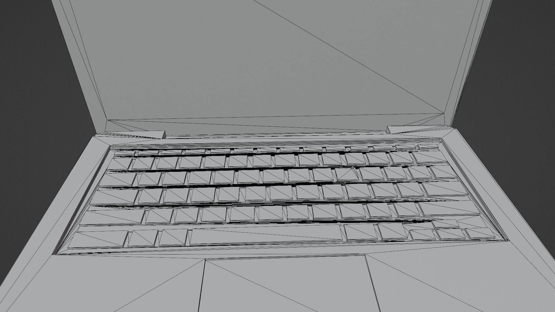 Voxel Laptop Low-poly 3D model_13