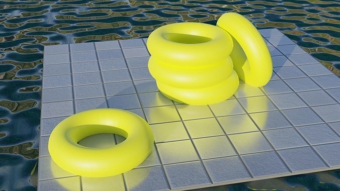 Floating tire Free low-poly 3D model