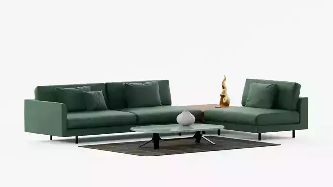 AxelXL oresetto Green Sofa