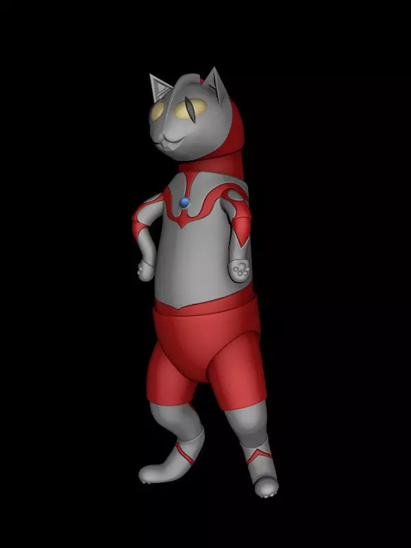 Joker Cat Ultraman 3D print model_0