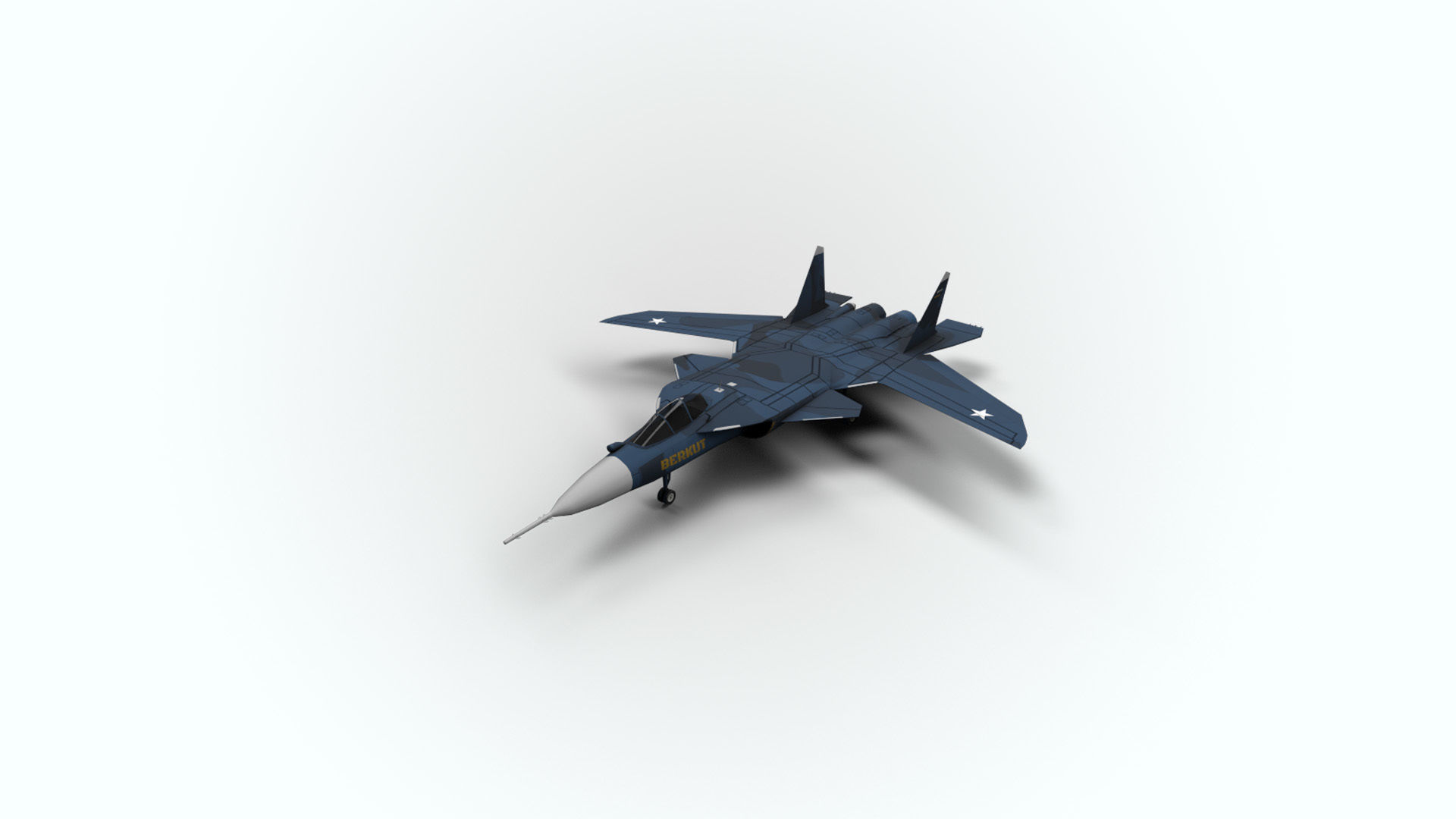 5in1 j20 su24 su35 su47 b2 aircraft low poly Low-poly 3D model_28