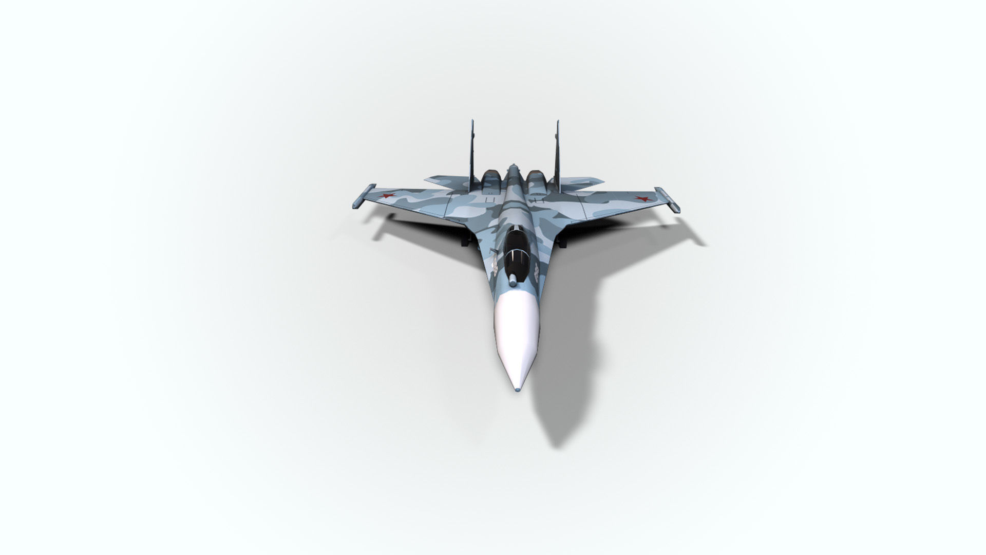 5in1 j20 su24 su35 su47 b2 aircraft low poly Low-poly 3D model_18