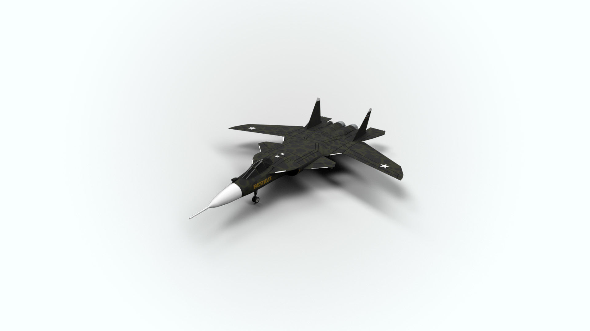 5in1 j20 su24 su35 su47 b2 aircraft low poly Low-poly 3D model_29