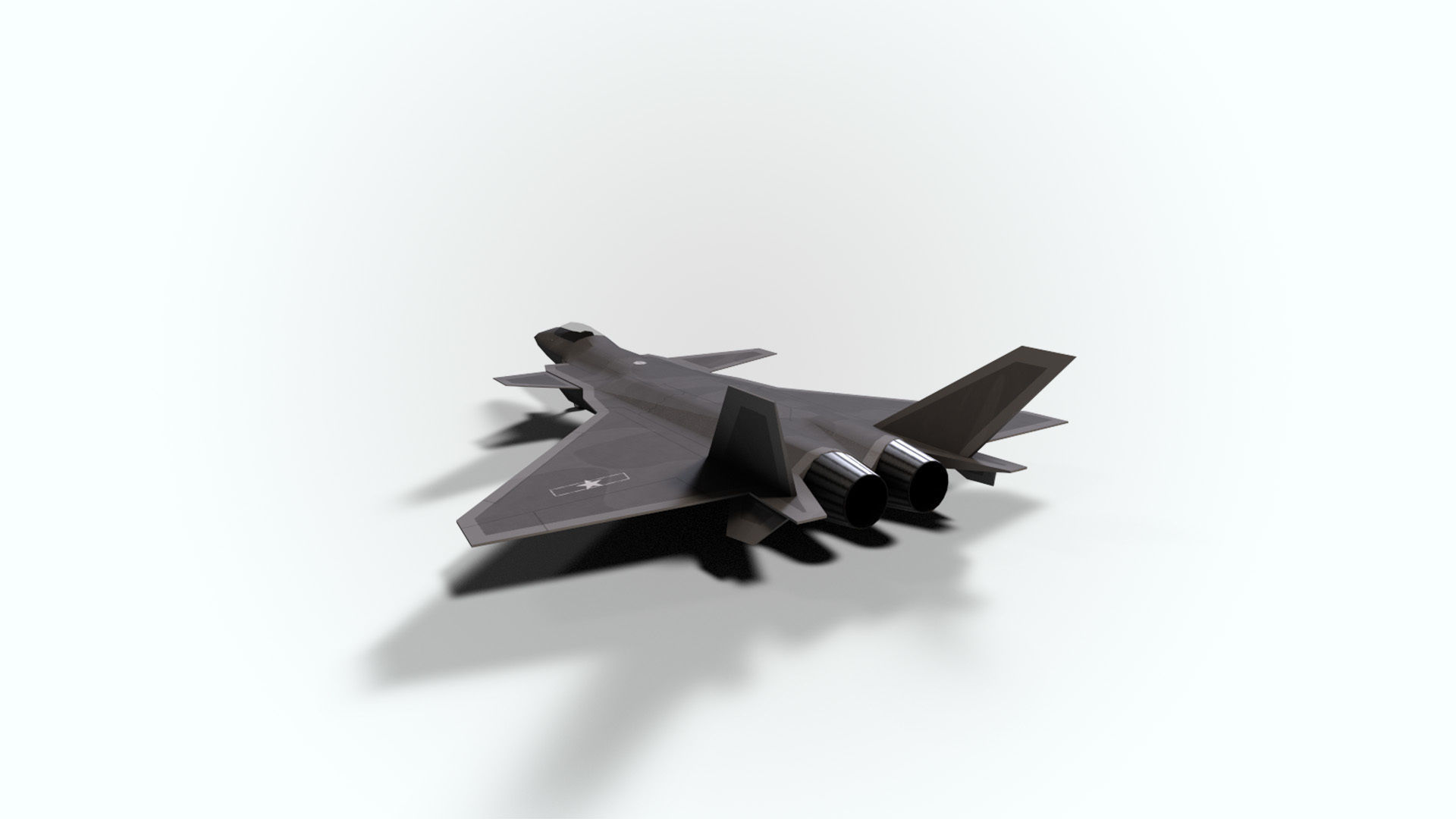 5in1 j20 su24 su35 su47 b2 aircraft low poly Low-poly 3D model_7