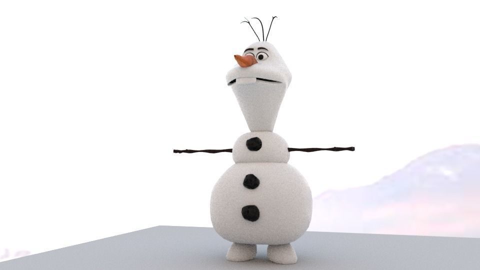 Character olaf 3D model_4