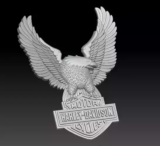pendant HARLEY-DAVIDSON logo 3D print model