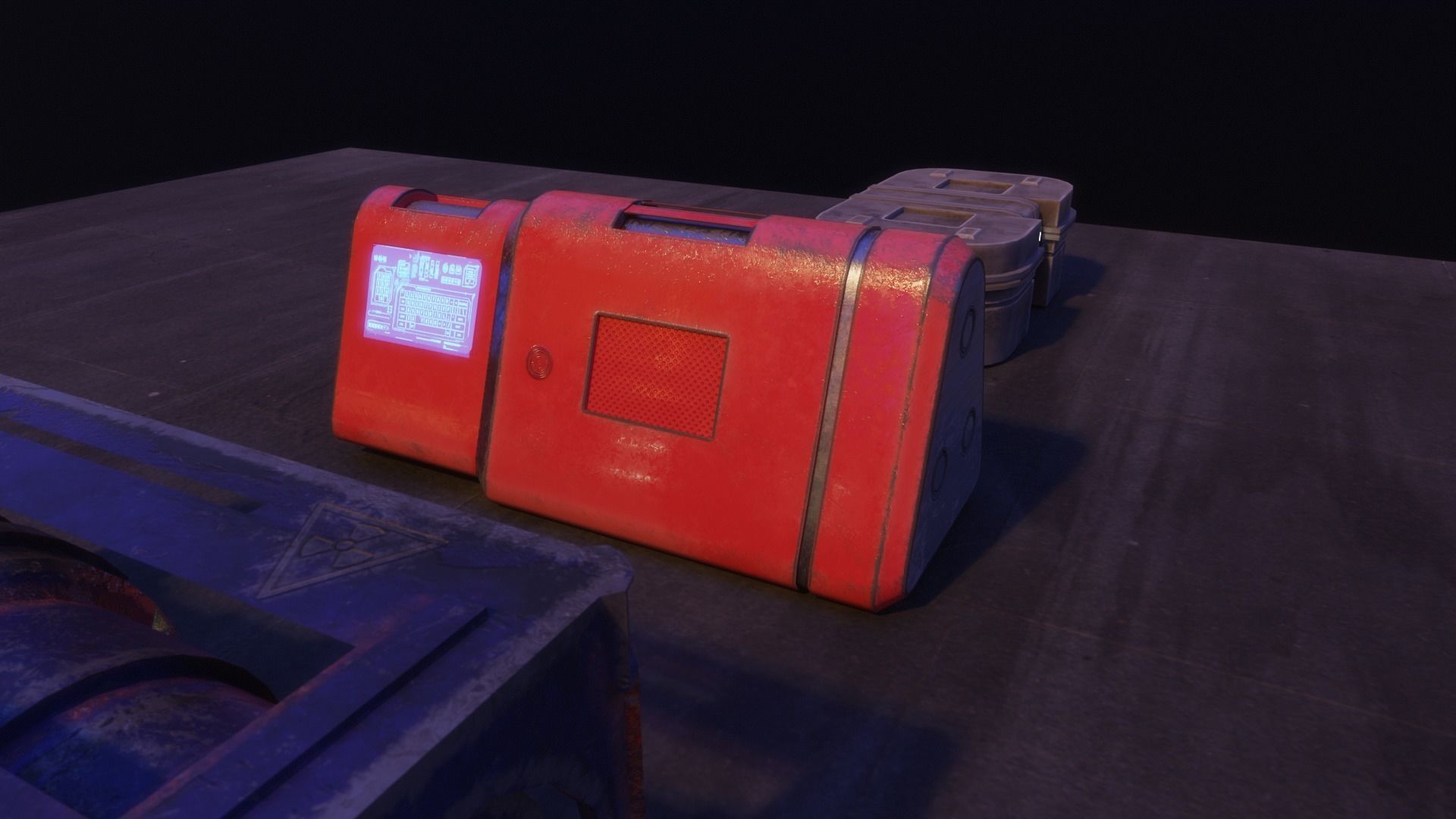 Assortment of Sci-fi Props Low-poly 3D model_6