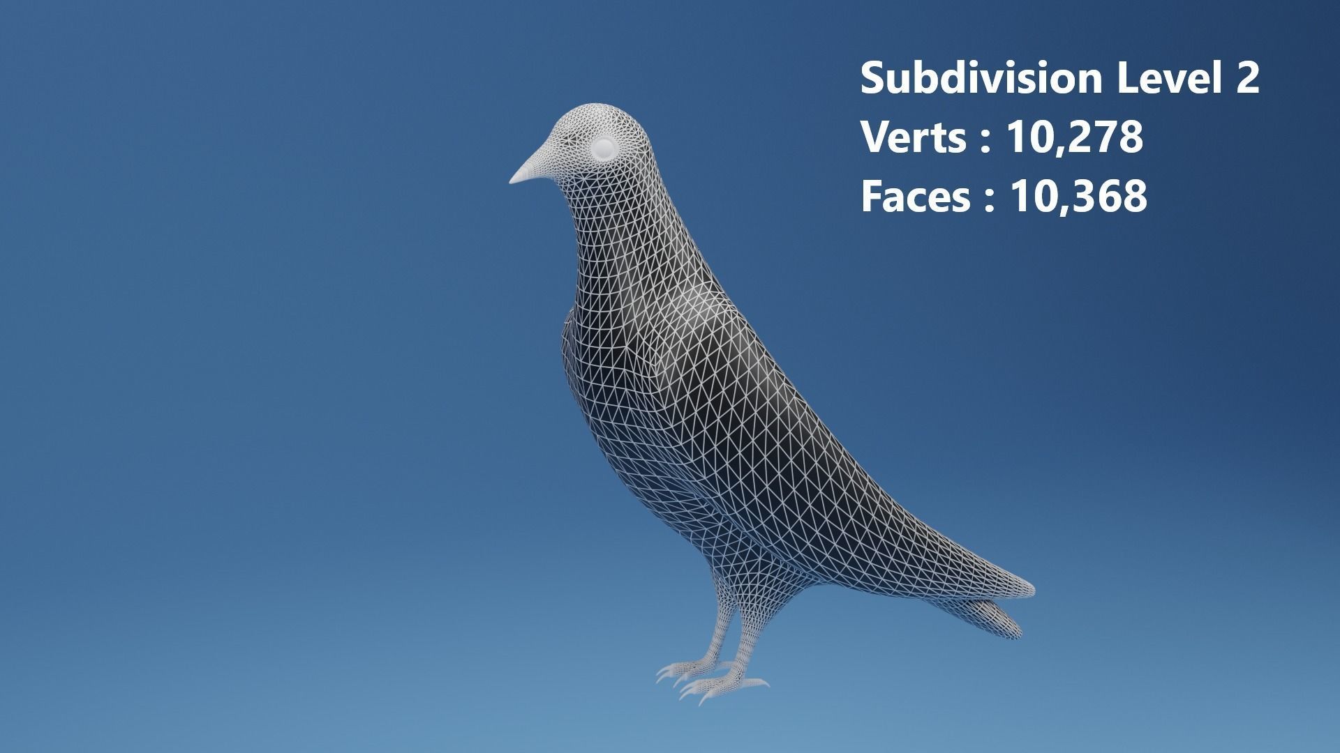 Cartoon Cute Pigeon Dove Low-poly 3D model_11