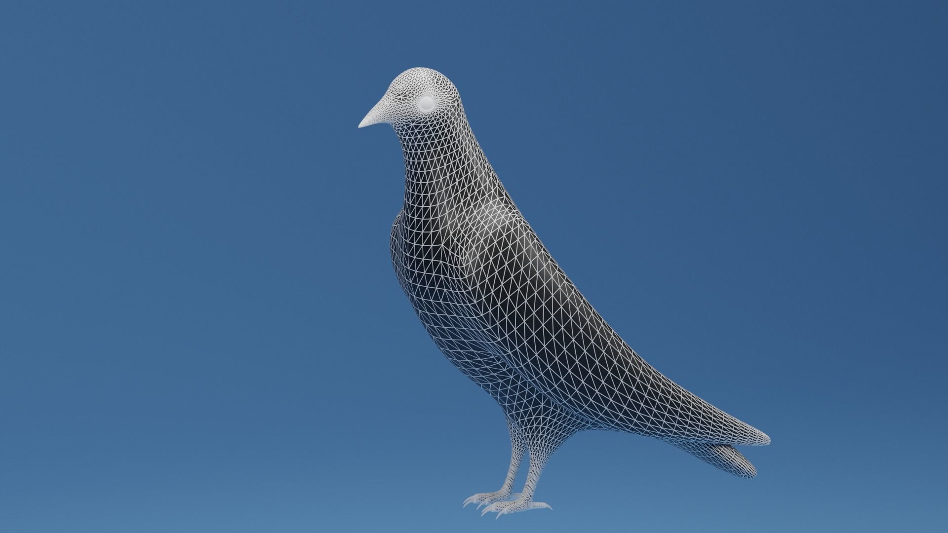 Cartoon Cute Pigeon Dove Low-poly 3D model_10