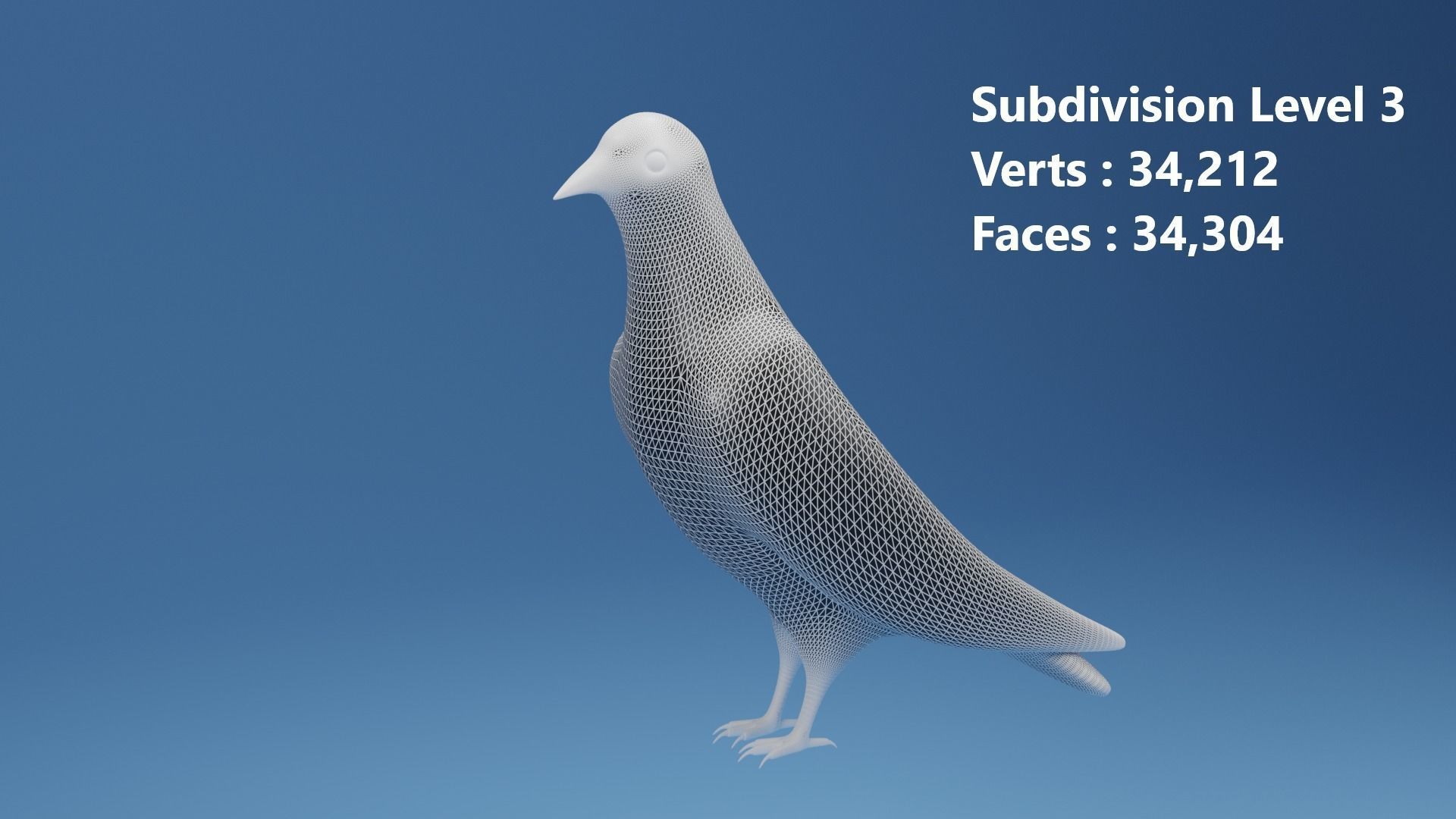 Cartoon Cute Pigeon Dove Low-poly 3D model_9