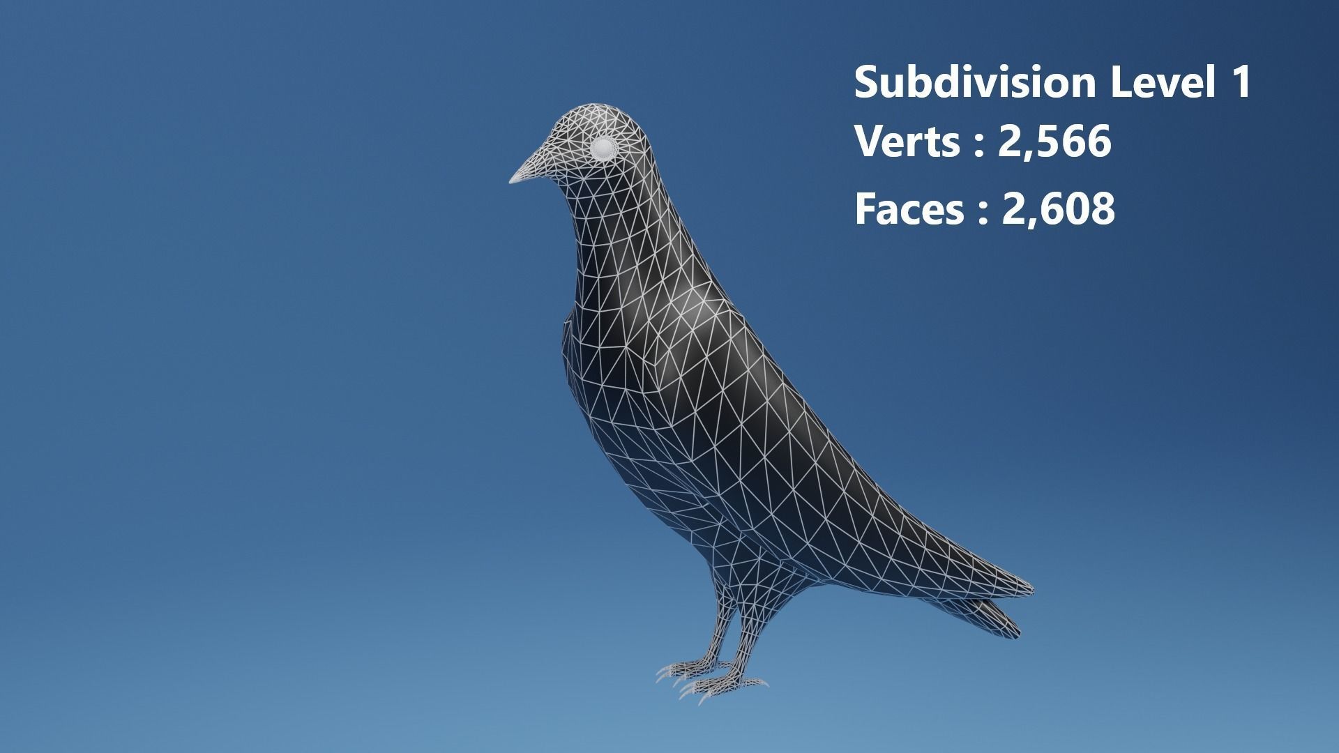 Cartoon Cute Pigeon Dove Low-poly 3D model_12