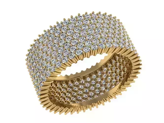 Ring306 diamond band ring gold