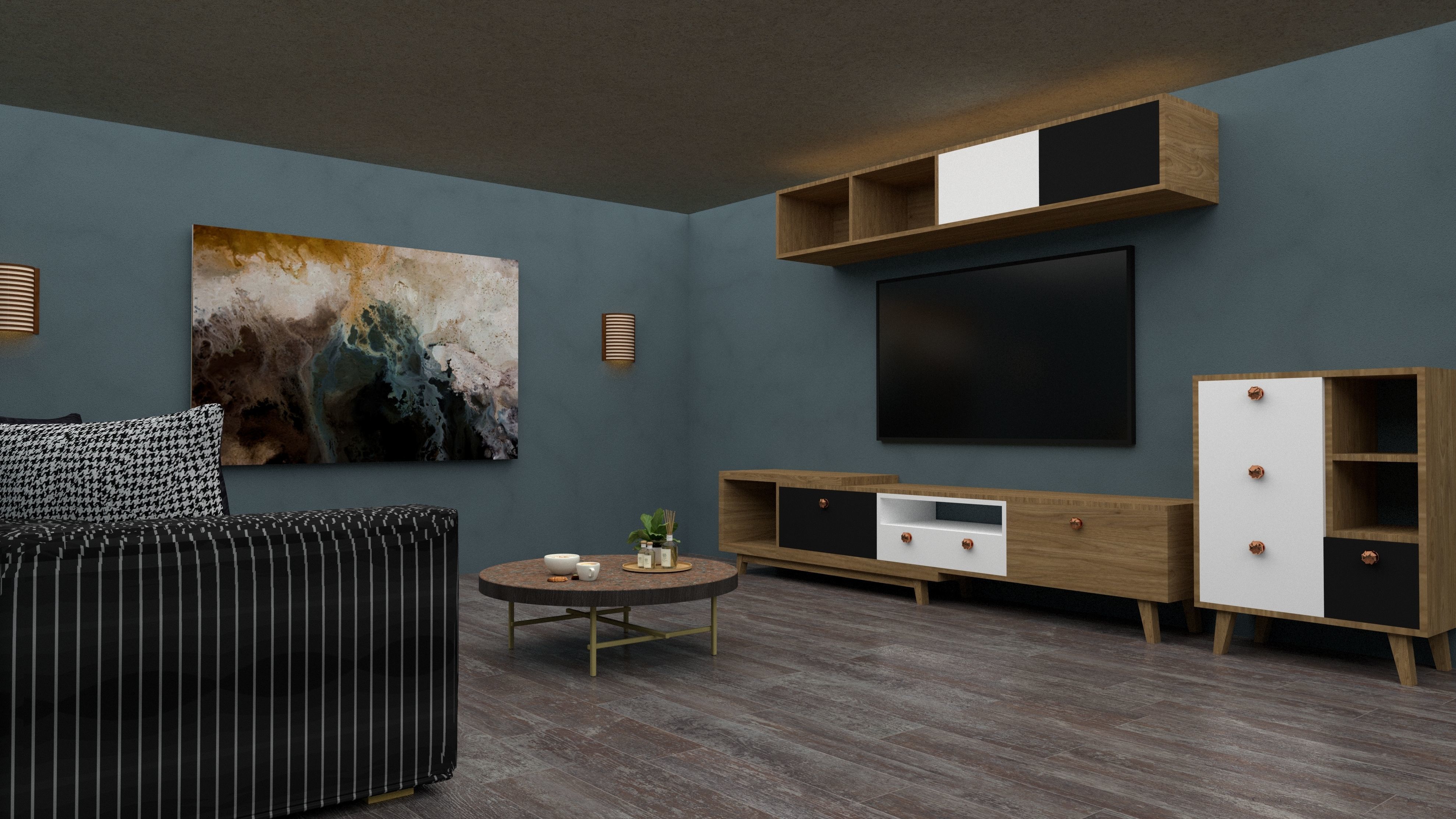 Modern interior Design 3D model_1