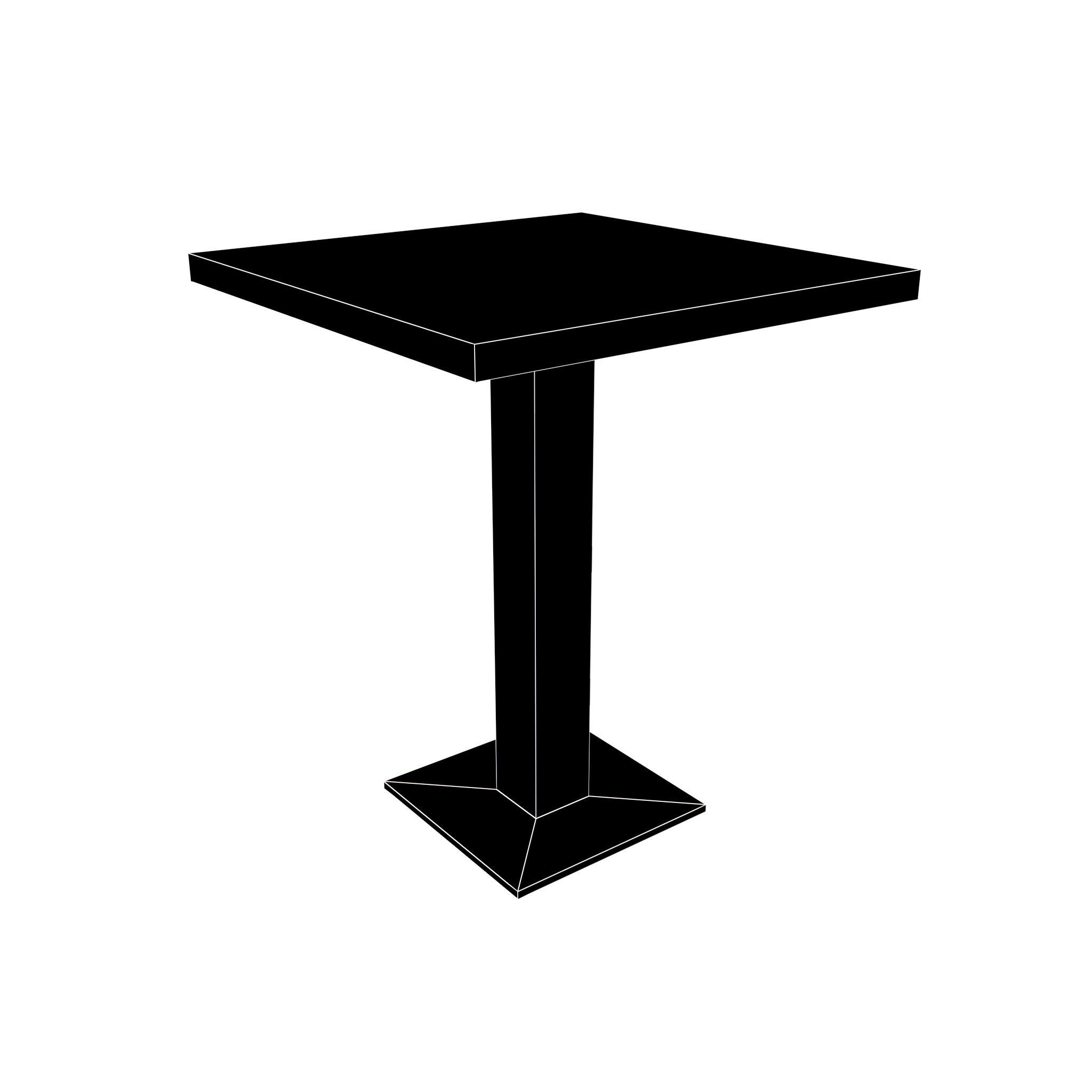 Bar Table v1 002 Low-poly 3D model_4
