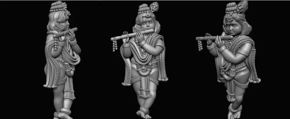 krishnan pendant 3D print model_0