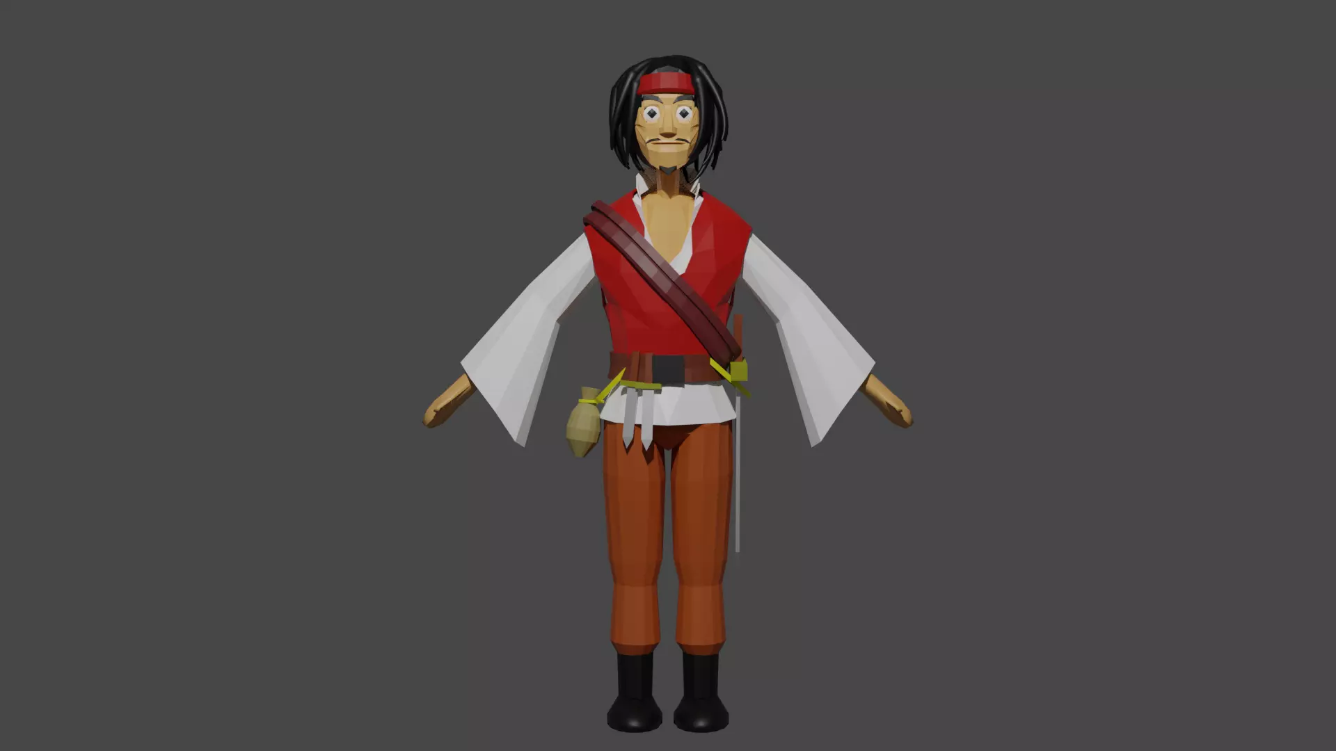 Low-Poly Pirates animated character Free low-poly 3D model