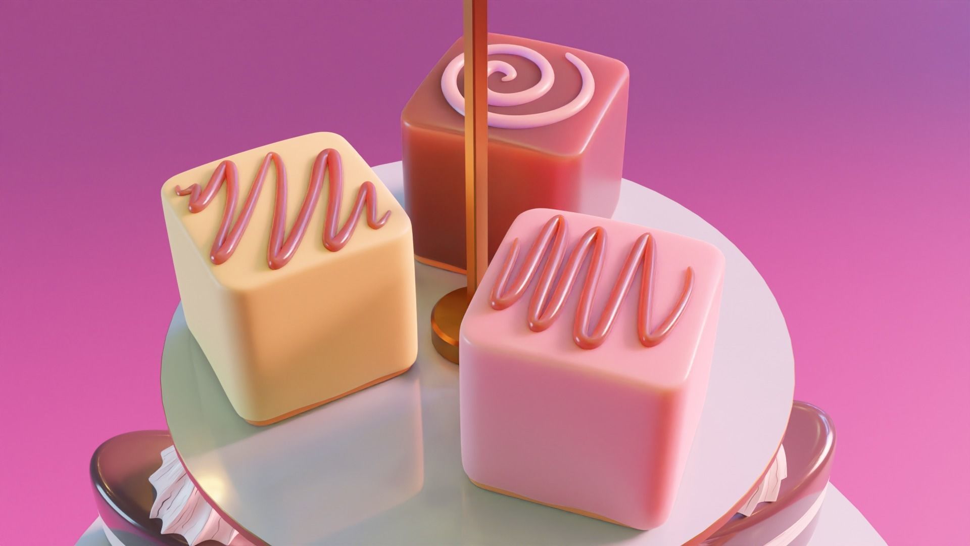 High Tea Cake Collection 3D model_5