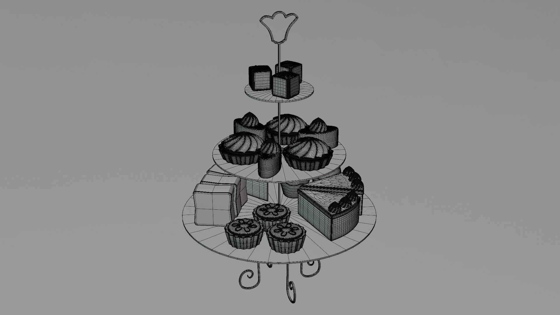 High Tea Cake Collection 3D model_19