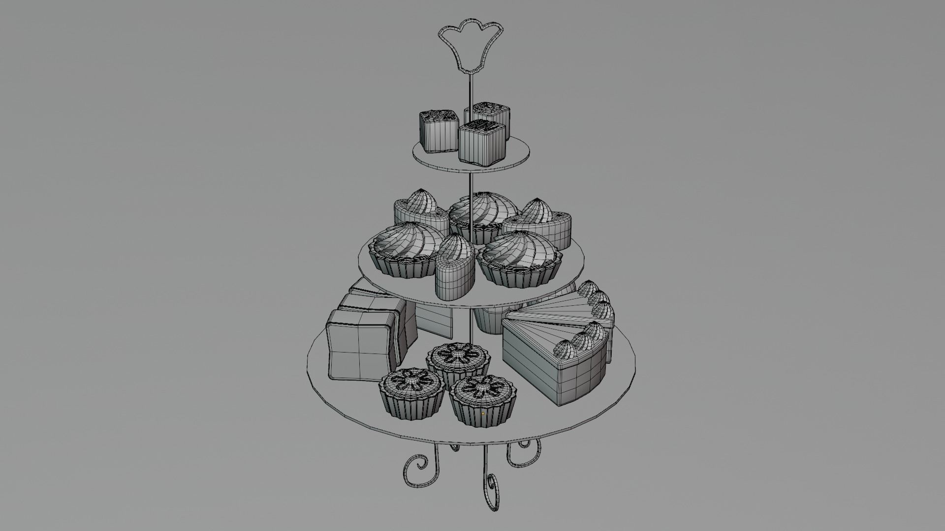 High Tea Cake Collection 3D model_18